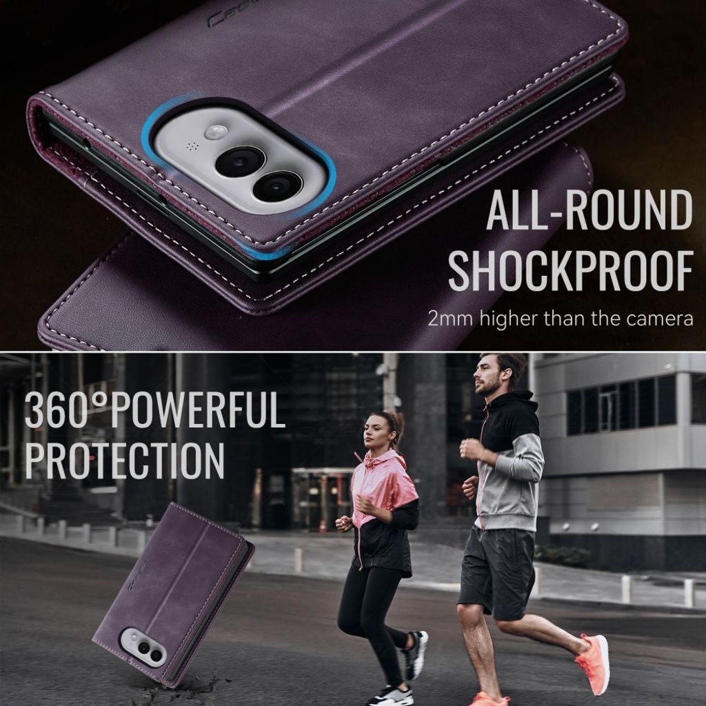 CASEME iPhone Duo Lompakkokotelo RFID-suojauksella - Violetti