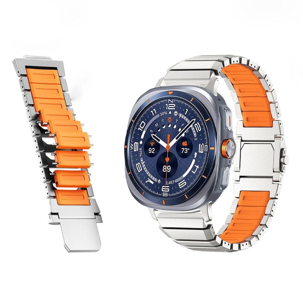 Samsung Galaxy Watch Ultra2 Klokkerem i titan og silikon - Svart