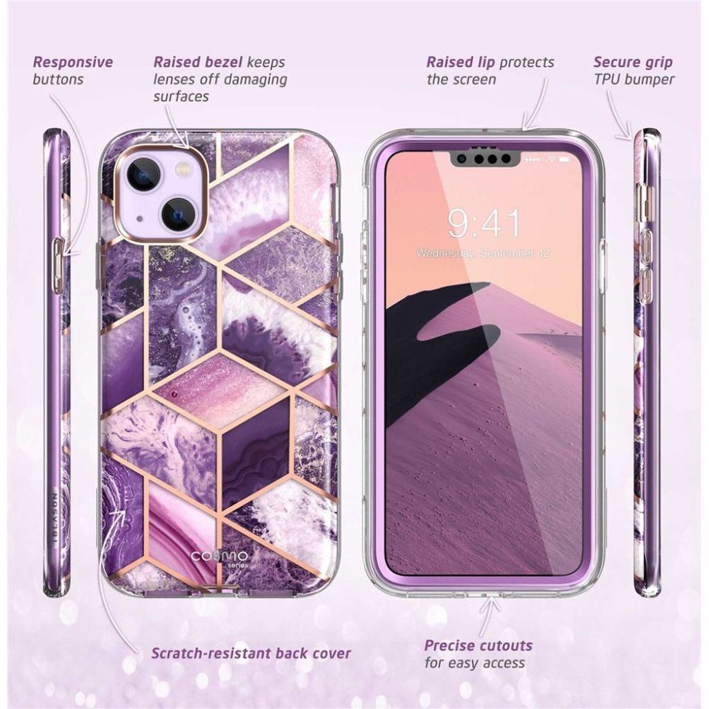 Supcase Cosmo Cover til iPhone 14 Plus - Pink Marble