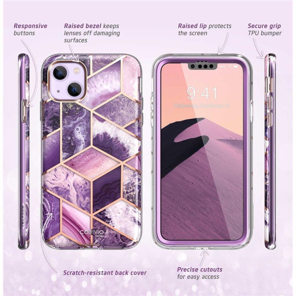 Supcase Cosmo Cover til iPhone 14 Plus - Pink Marble