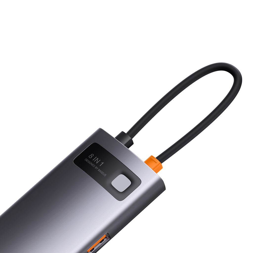 Baseus StarJoy 8i1 USB-C multiport hub - grå