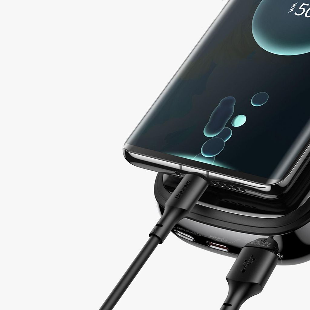 Baseus Qpow Digital Display Power Bank 20000mAh 20W med innebygd Lightning-kabel hvit
