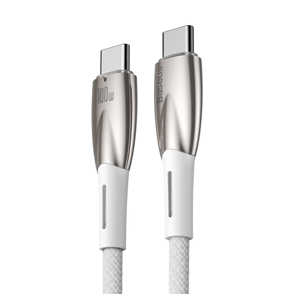 Baseus CADH000802 USB-C til USB-C PD kabel 100W 2m – hvit