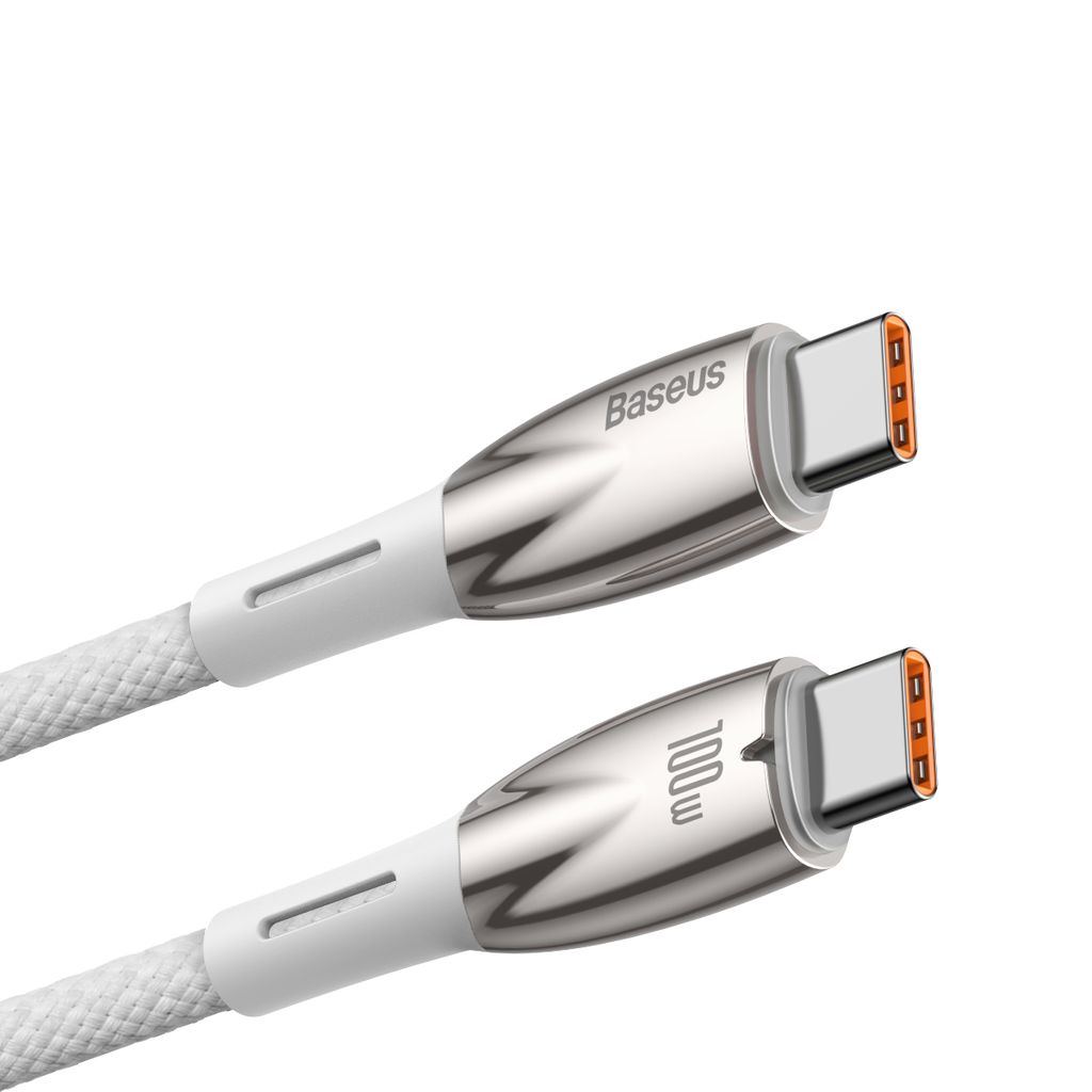 Baseus CADH000802 USB-C til USB-C PD kabel 100W 2m – hvit