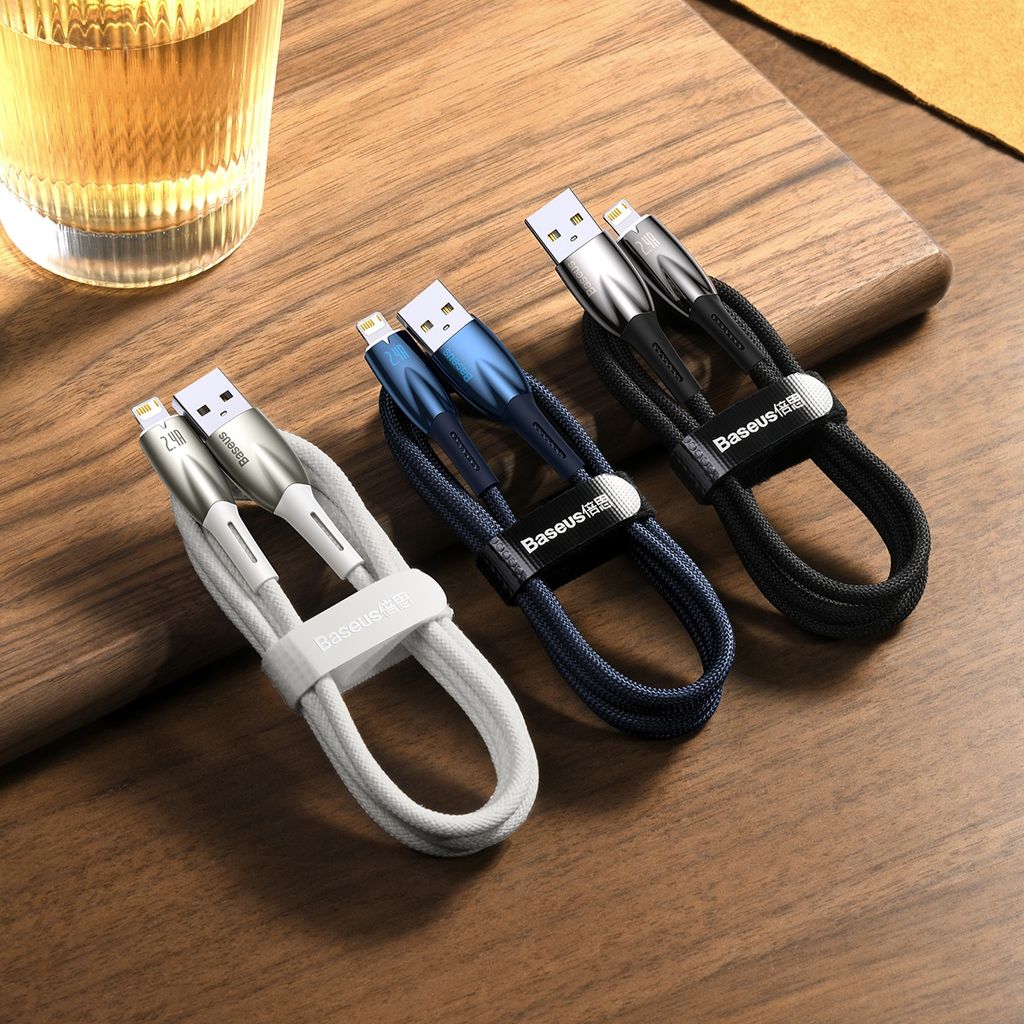 Baseus Glimmer Series kabel USB-A til Lightning 2m sort
