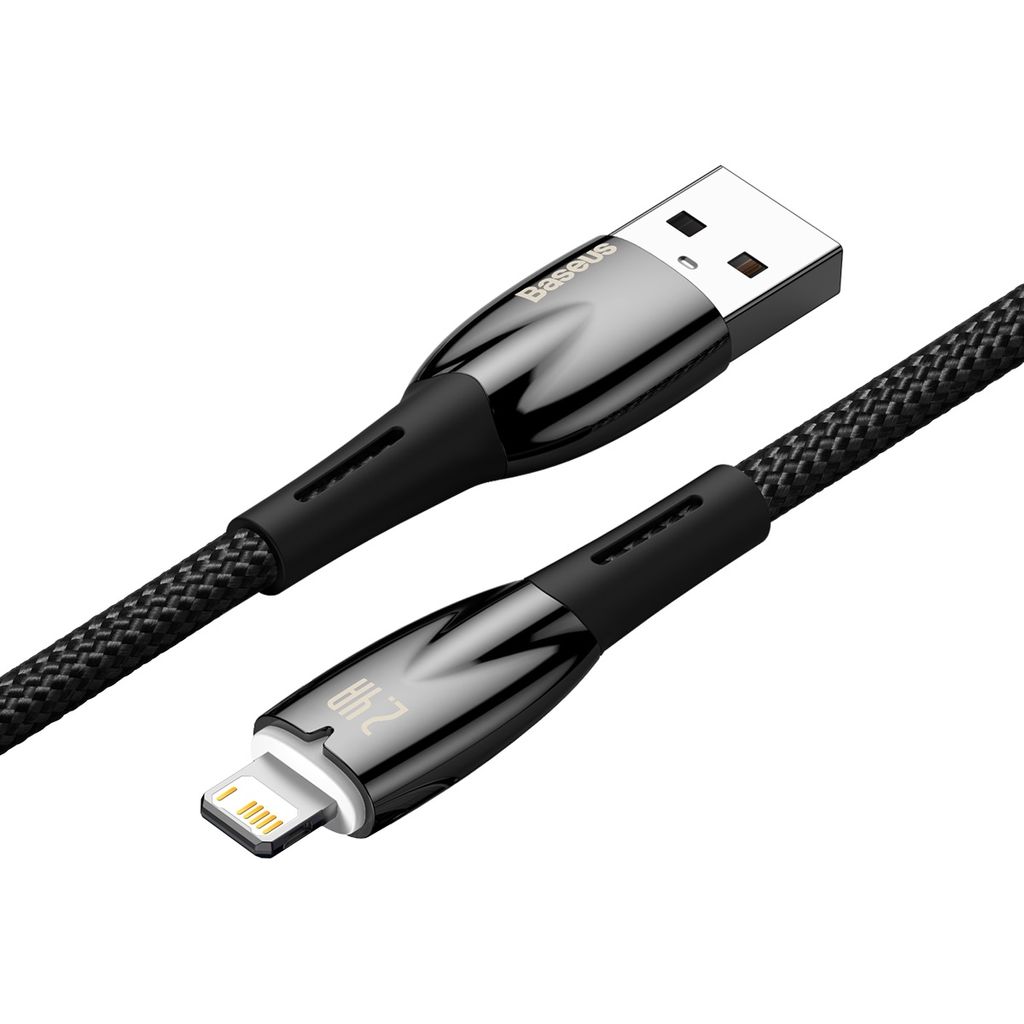 Baseus Glimmer Series kabel USB-A til Lightning 2m sort