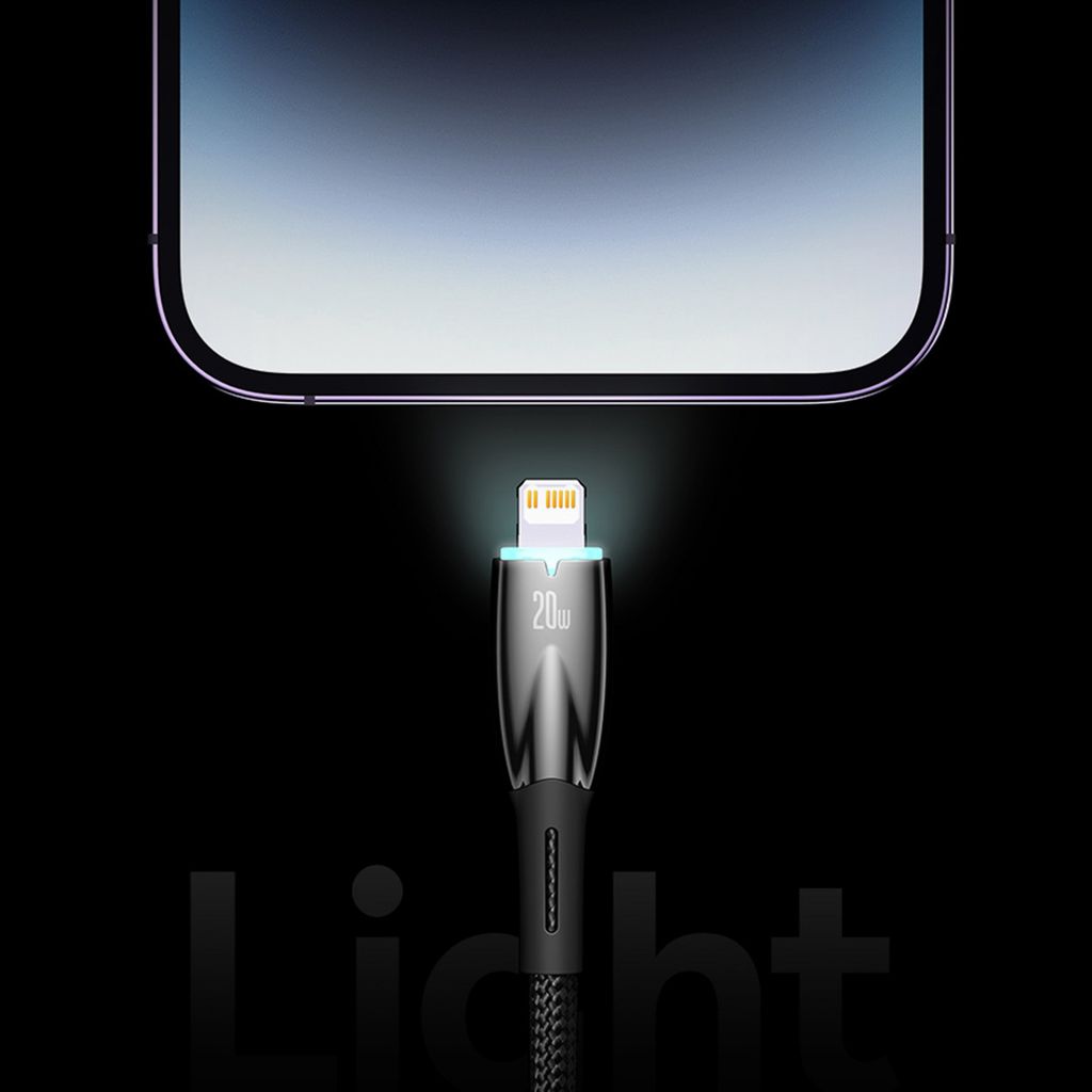 Baseus Glimmer Series kabel USB-A til Lightning 2m sort