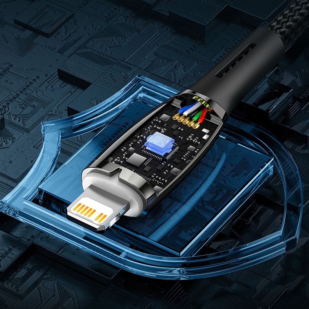 Baseus Glimmer Series kabel USB-A til Lightning 2m sort