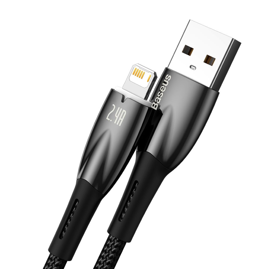 Baseus Glimmer Series kabel USB-A til Lightning 2m sort