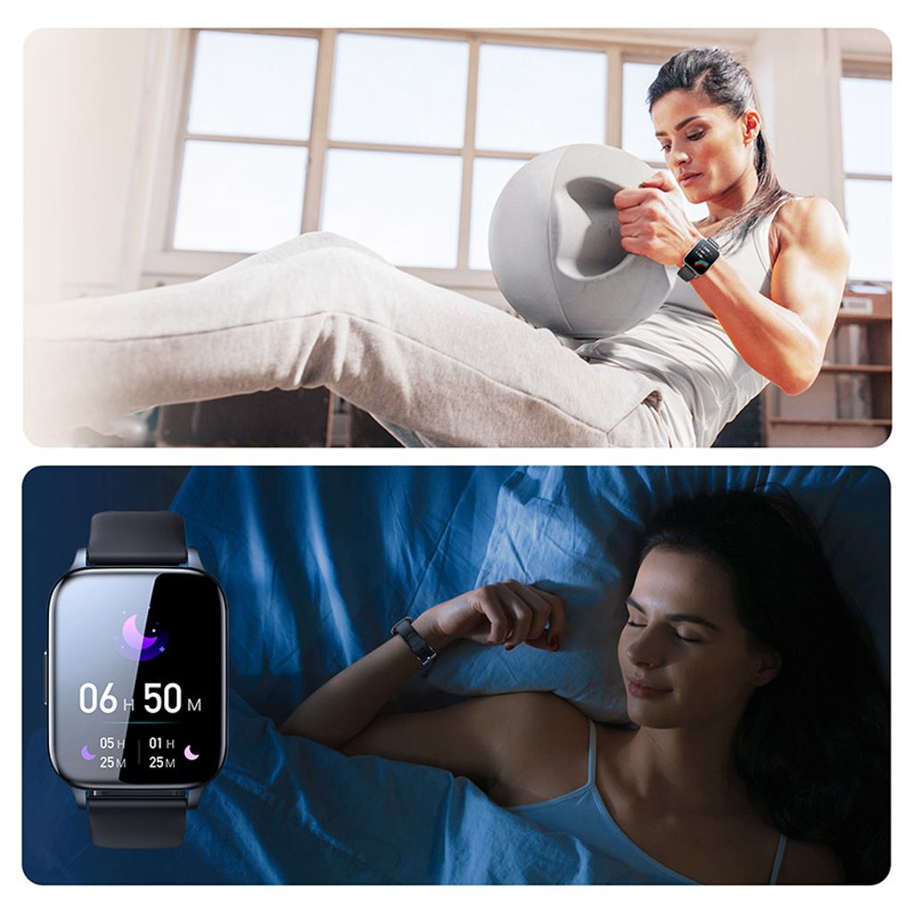 Joyroom Fit-Life JR-FT3 Pro smartklokke med svartjeneste og IP68 – grå