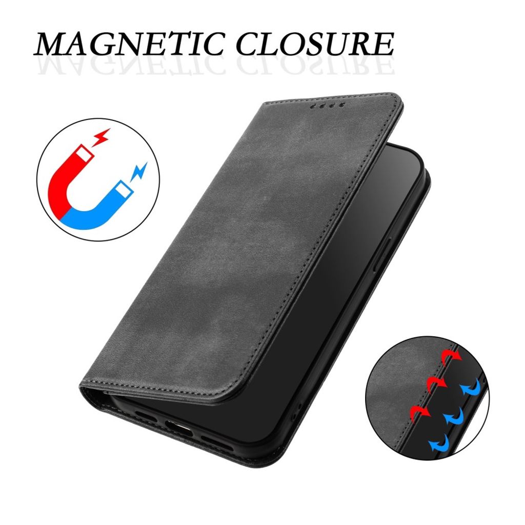 iPhone 18 Pro/17 Pro Lommeboketui PU-skinn RFID-blokkering - Svart