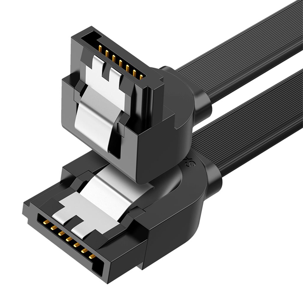 Ugreen angle SATA 3.0 kabel 0.5m sort (US217)
