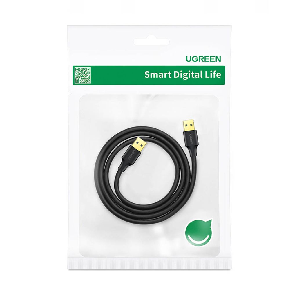 Ugreen US128 10369 USB-A 3.0 kabel 0,5m – svart