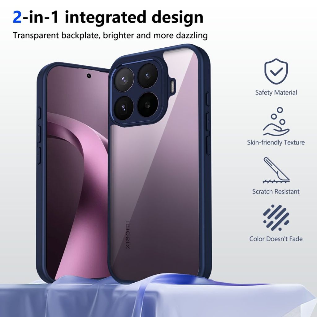 Xiaomi 17T Läpinäkyvällä takaosalla varustettu kuori - Sininen