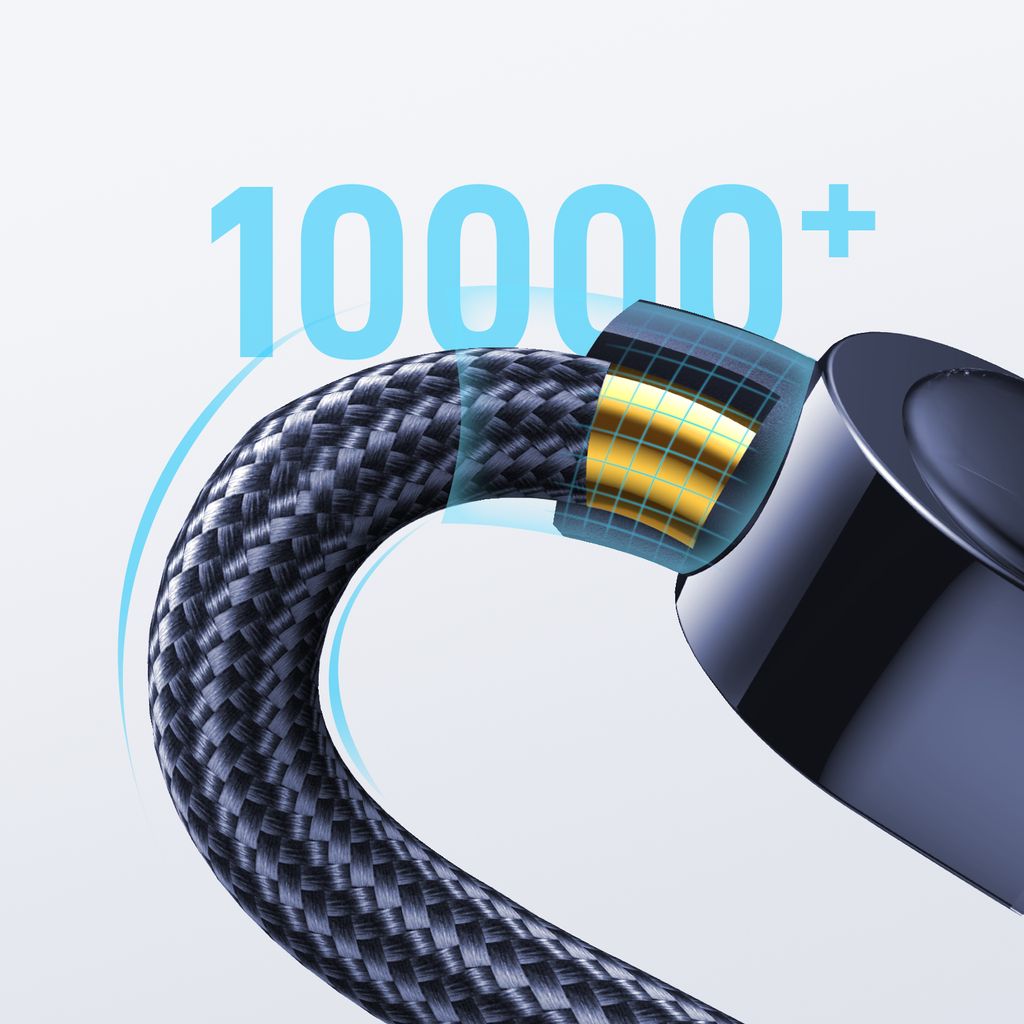 Joyroom A4 USB-C / USB-C 100W 1.2m kabel med display - blå