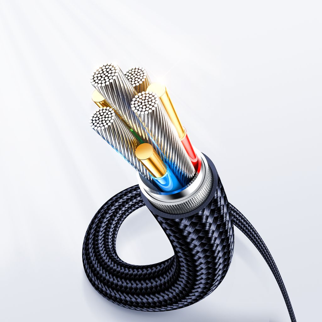 Joyroom A4 USB-C / USB-C 100W 1.2m kabel med display - blå
