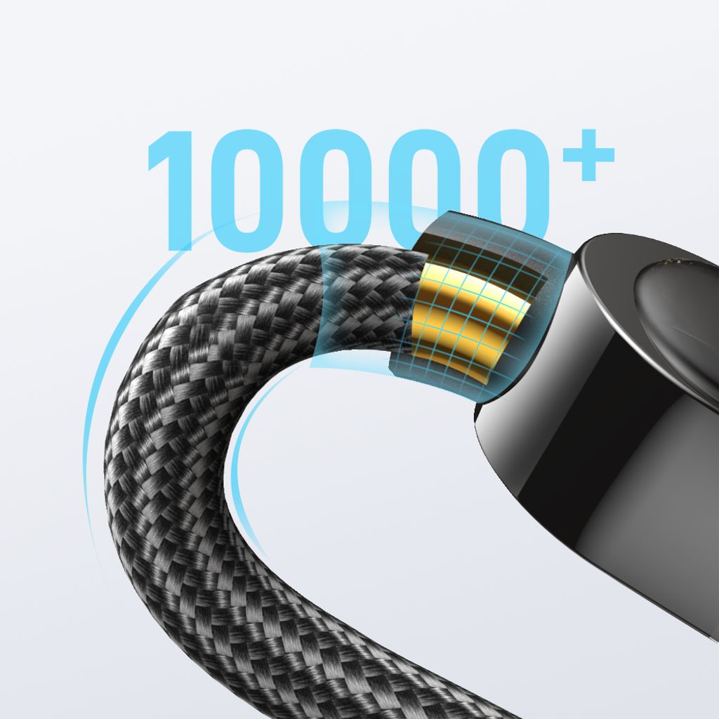 Joyroom A4 USB-C / USB-C 100W 1.2m kabel med display – Sort