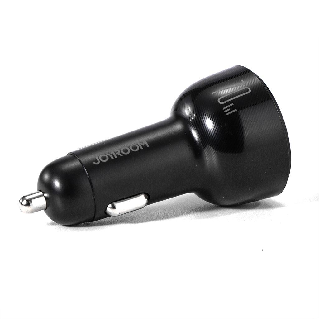 Joyroom biloplader 70W med 3 porte: USB, 2x USB-C sort (JR-CL26)
