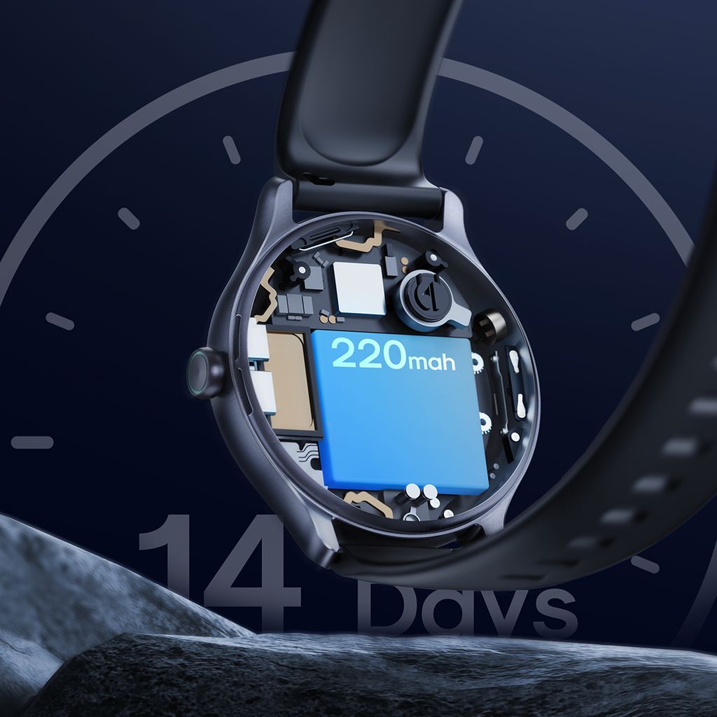 Joyroom Classis Series JR-FC1 smartklokke med samtalefunksjon, IP68, grå