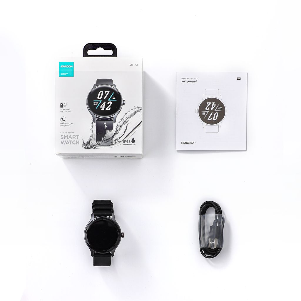 Joyroom Classis Series JR-FC1 smartklokke med samtalefunksjon, IP68, grå