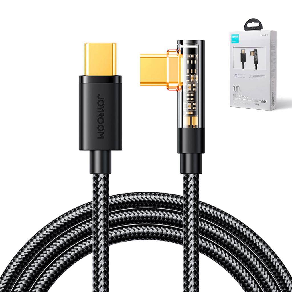 Joyroom Gaming Cable S-CC100A6 USB-C / USB-C 100W 1.2m - sort