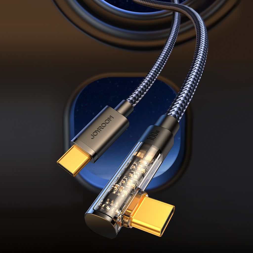 Joyroom Gaming Cable S-CC100A6 USB-C / USB-C 100W 1.2m - sort
