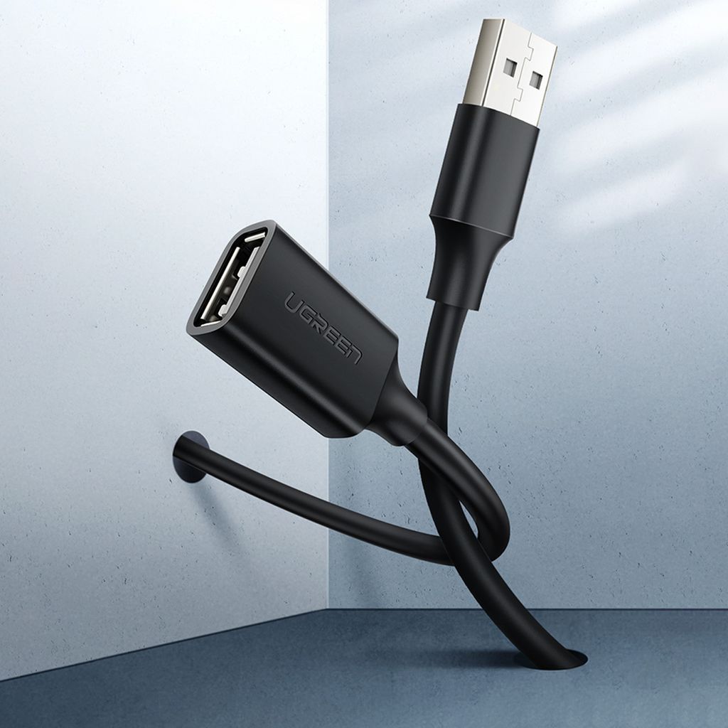 Ugreen USB-förlängningskabel USB-A hane till USB-A hona 1,5m svart
