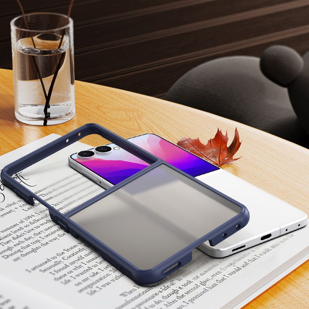 Samsung Galaxy Z Flip8 Matteret Cover - Blå
