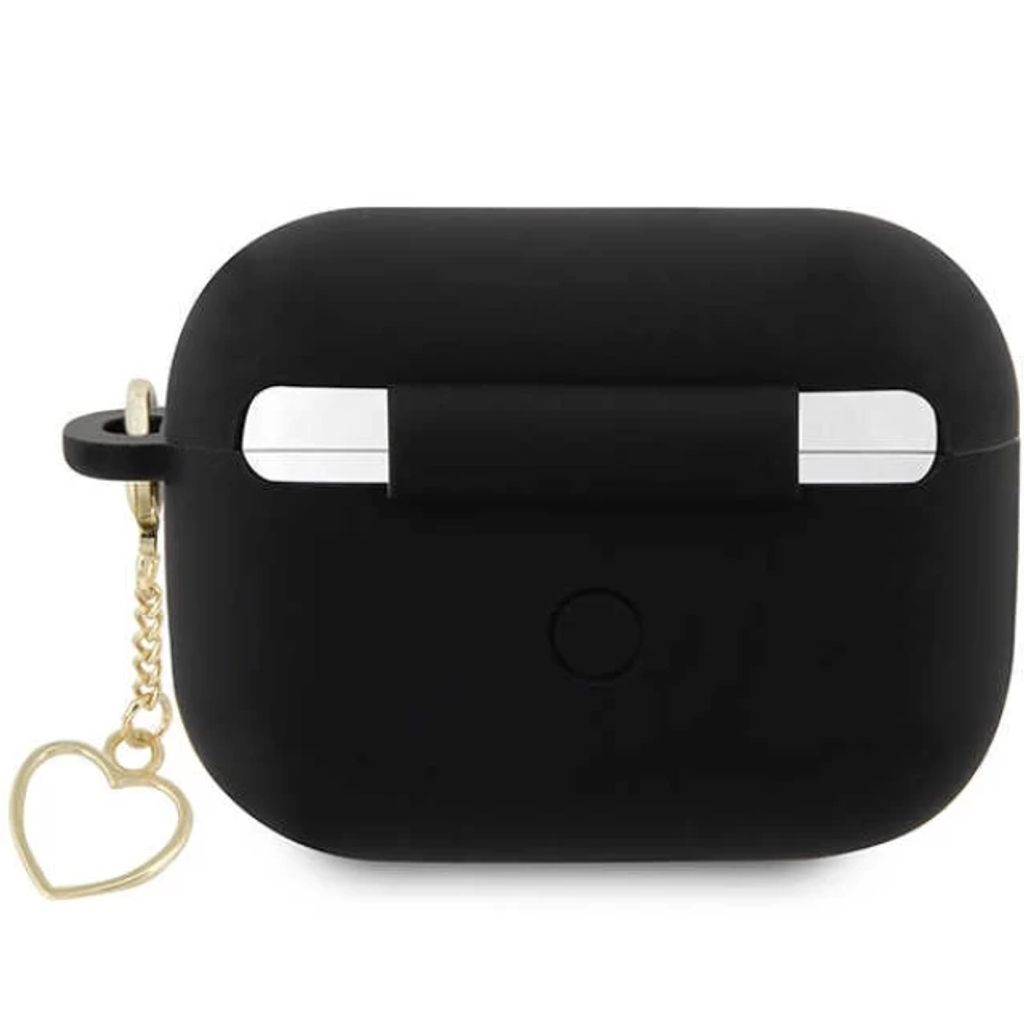 Guess Charm Heart Silikon Fodral till Airpods Pro 2 - Svart