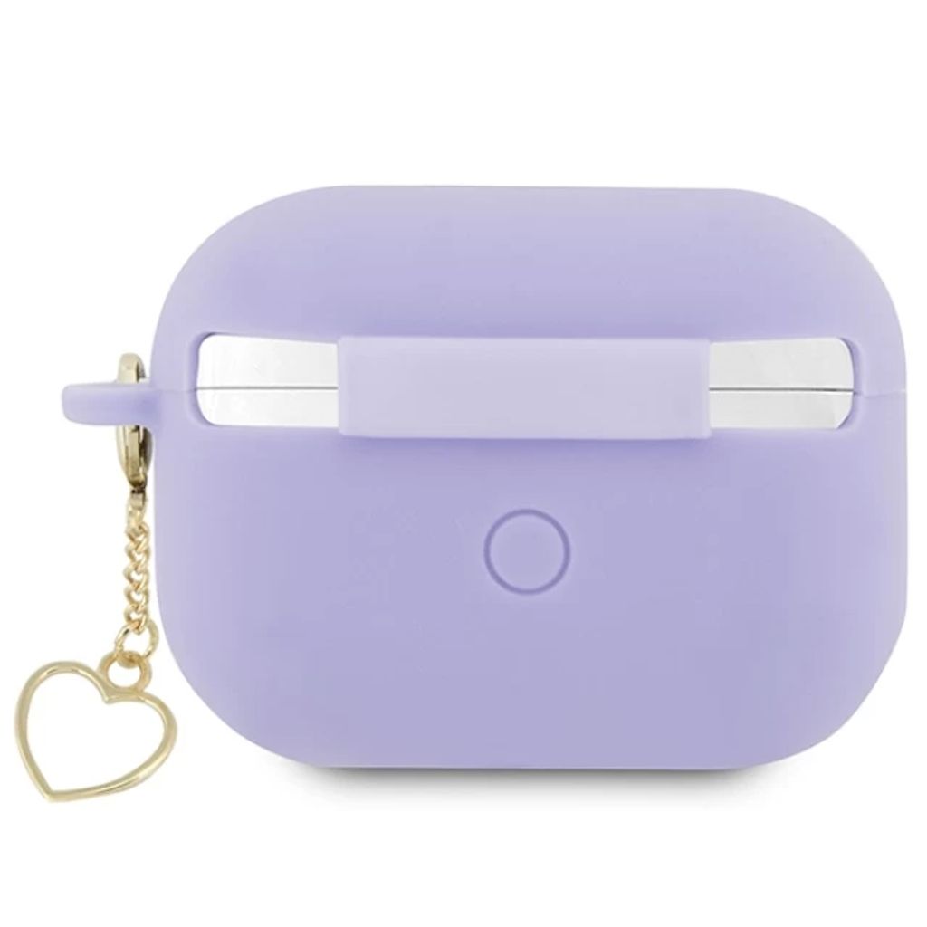 Guess Charm Heart Silikon Fodral till Airpods Pro 2 - Lila