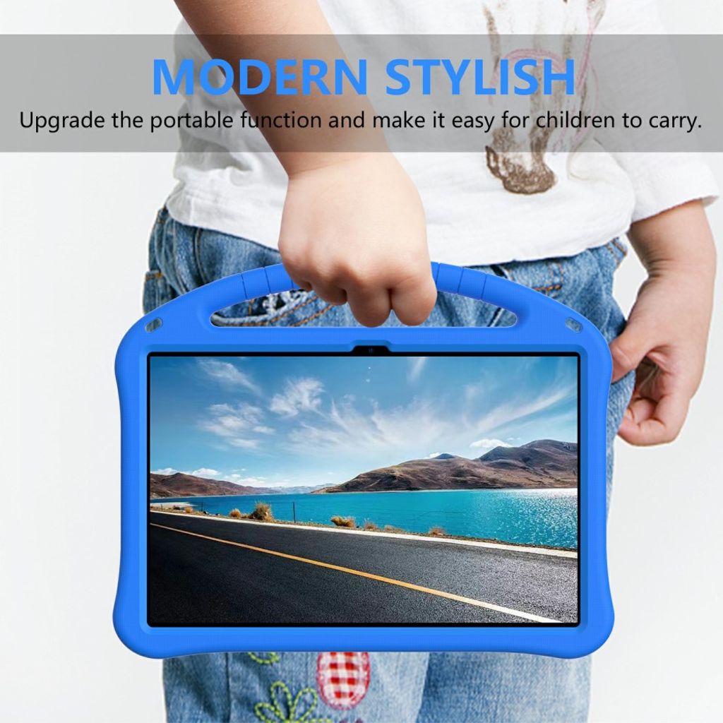 Samsung Galaxy Tab S10 FE Plus Case with Handle stand - Blue