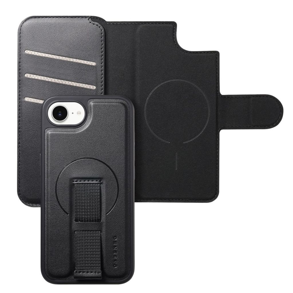 CASENEO iPhone 16e Magnetisk Lommeboketui RFID Blokkerende – Svart