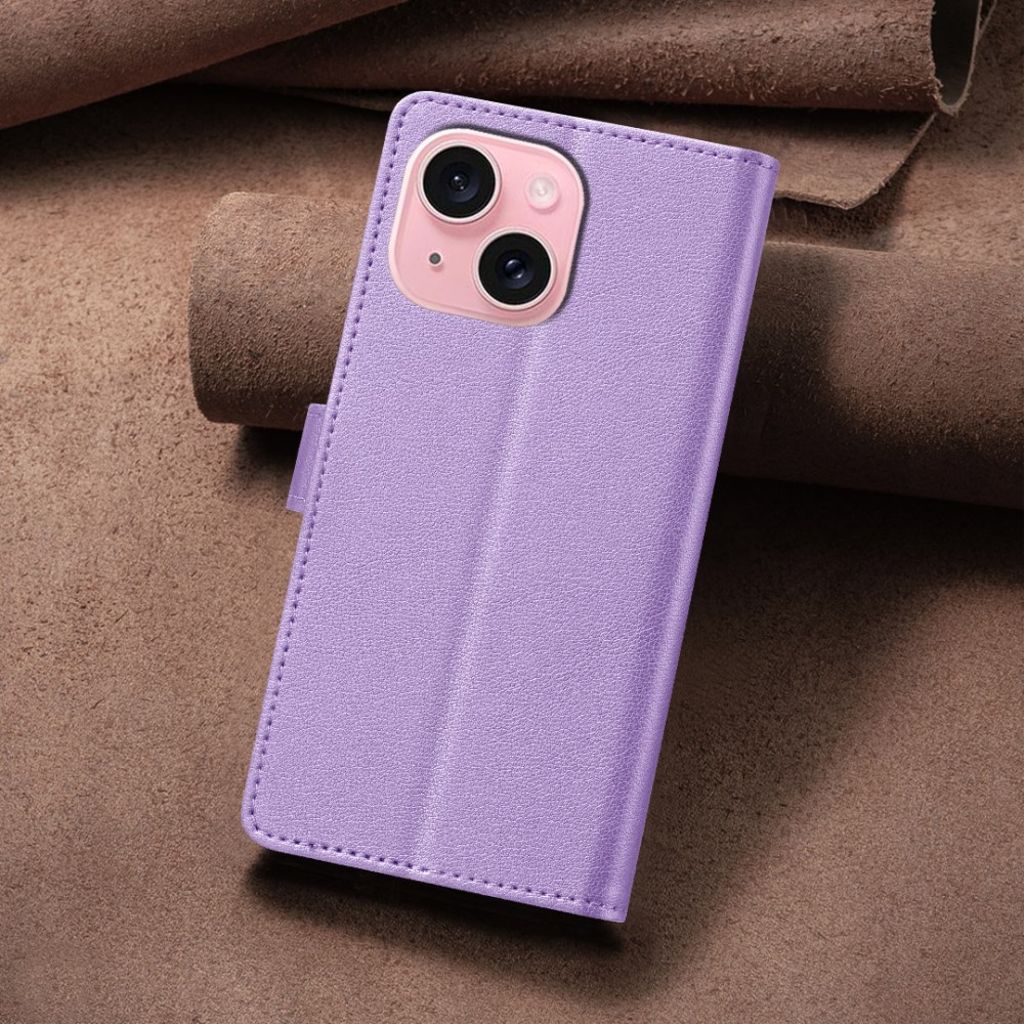 BINFEN COLOR iPhone 13/14 Wallet Cover RFID Blocking - Purple