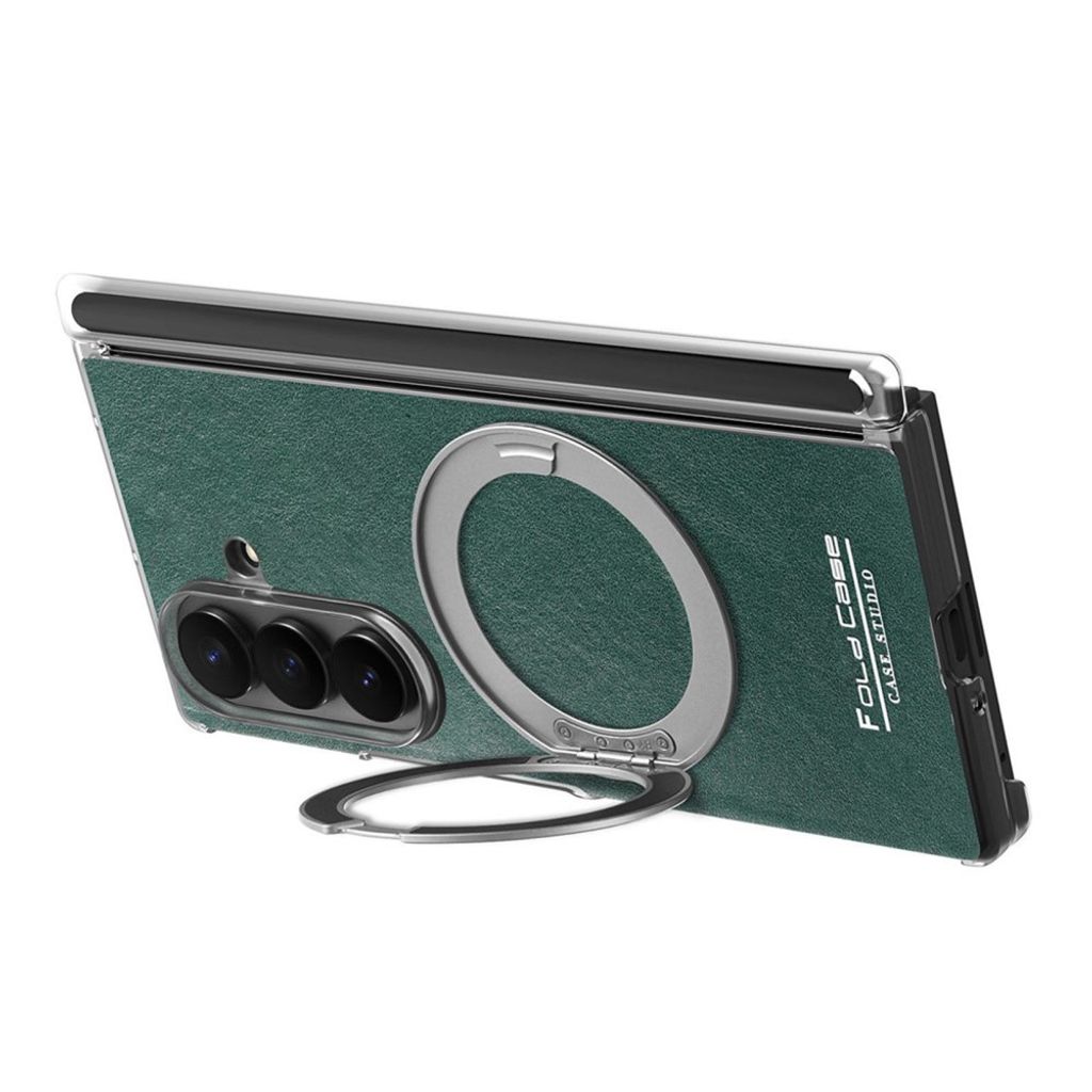 Samsung Galaxy Z Fold8 Ultra MagSafe kuori rengasjalustalla - Vihreä