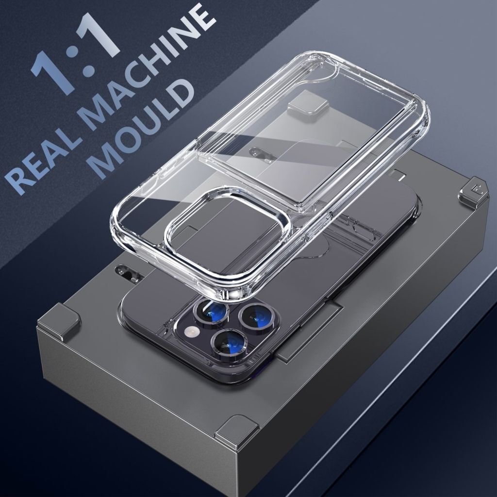 iPhone 14 Pro Card Holder Case - Transparent