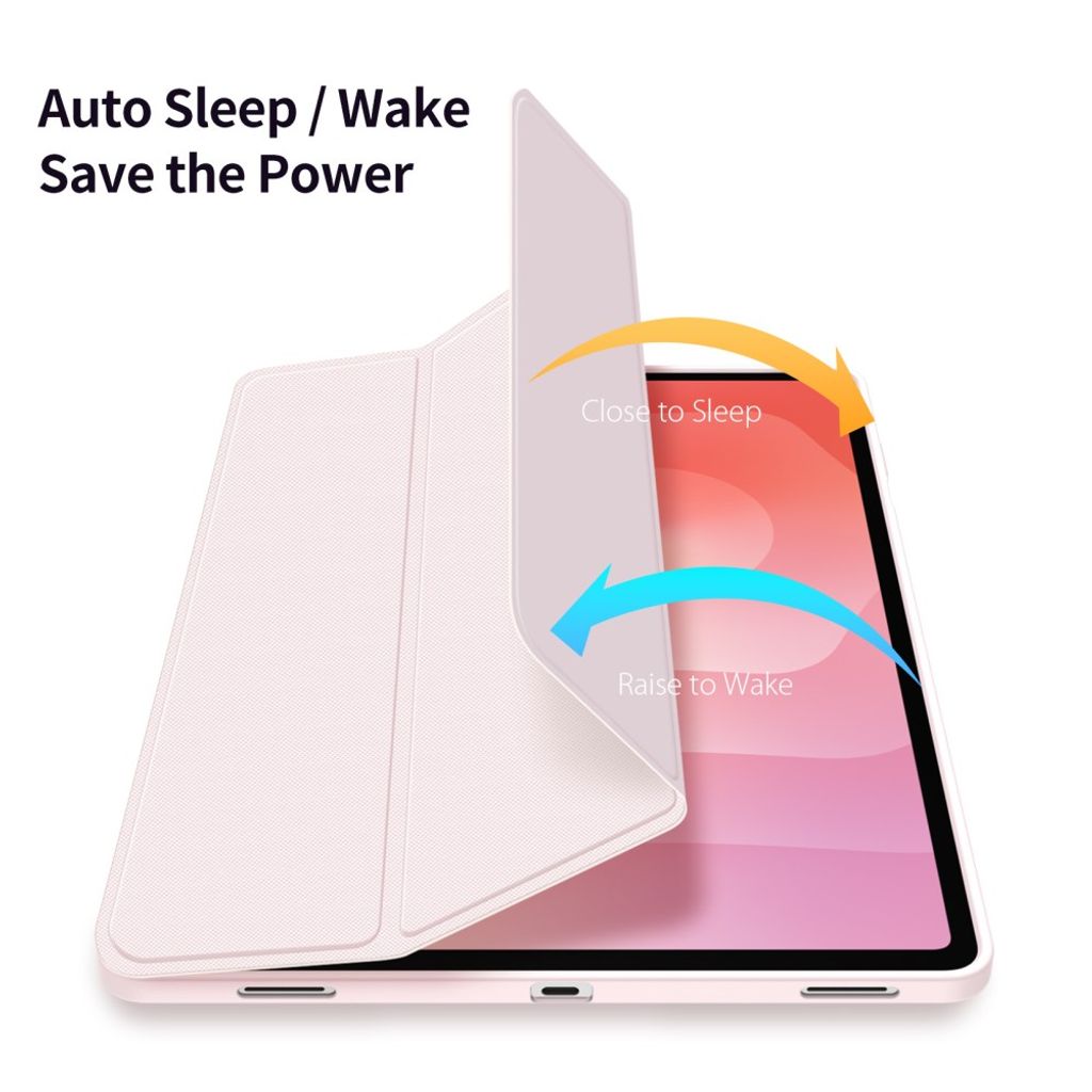 DUX DUCIS Samsung Galaxy Tab S12 Plus Tri-fold stativfodral - Ljusrosa