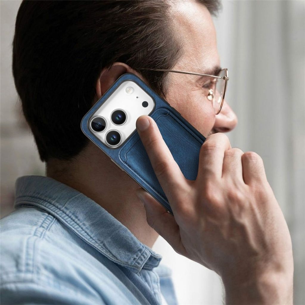 iPhone 17 Pro Max 2-i-1 Lommebokdeksel med Kortholder - Blå
