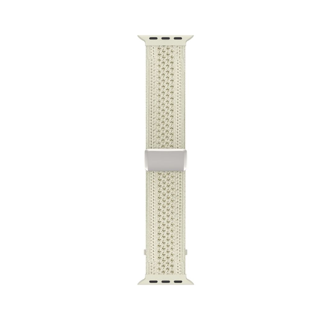 Apple Watch 49/46/44/42mm Klokkereim i nylonblonderdesign - Hvit