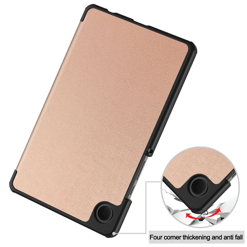 Samsung Galaxy Tab A11/A9 Flip Cover Stødsikker - Rose guld