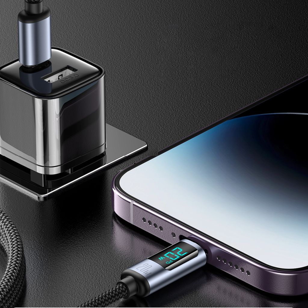 Joyroom Prism Series A16 Lightning / USB-C PD 20W 1,2m kabel - sort