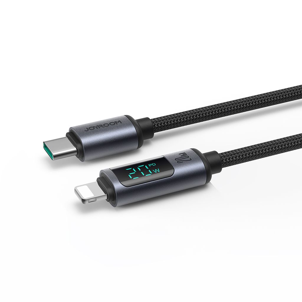 Joyroom Prism Series A16 Lightning / USB-C PD 20W 1,2m kabel - sort