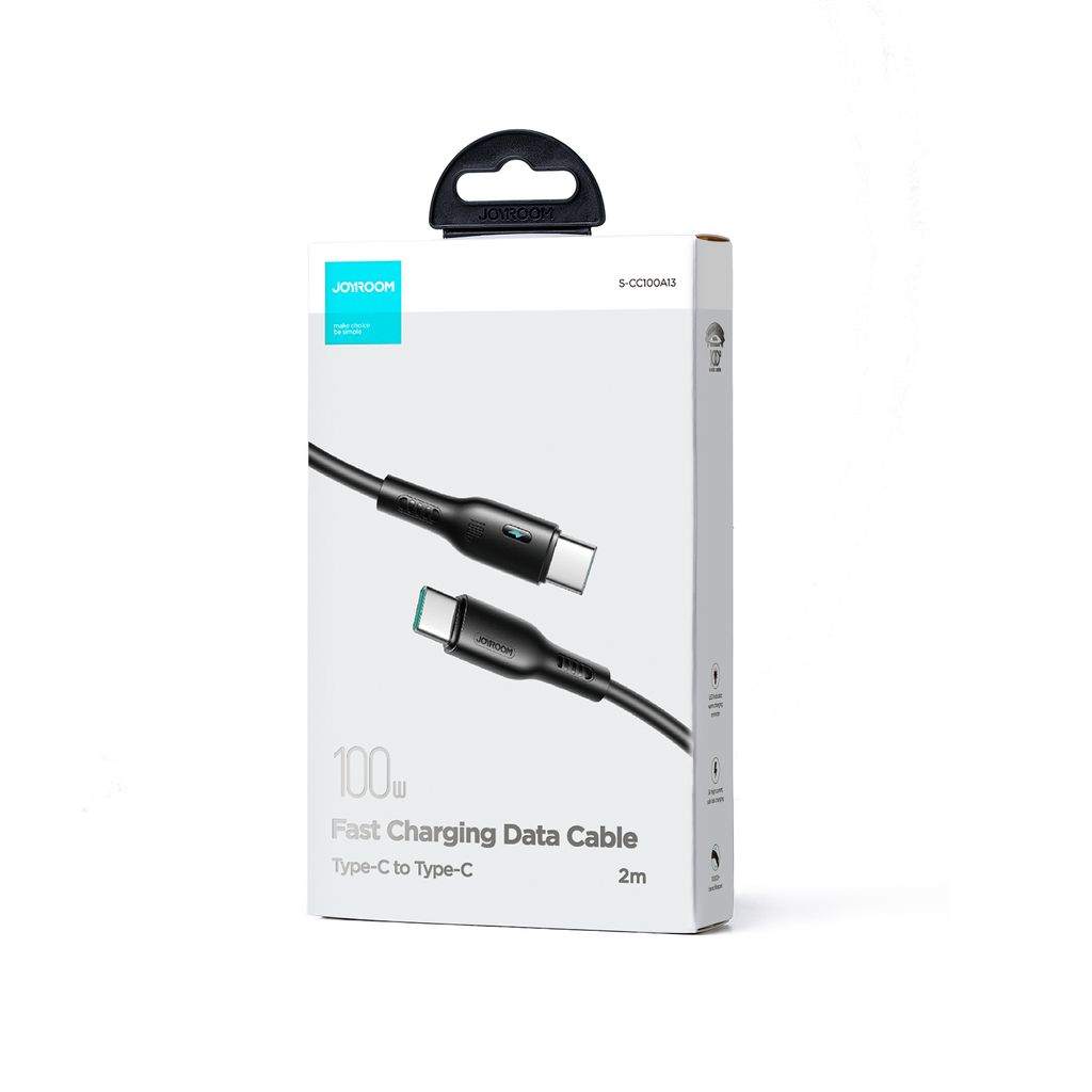 Joyroom Premium Series A13 USB-C / USB-C 100W 2m kabel – sort