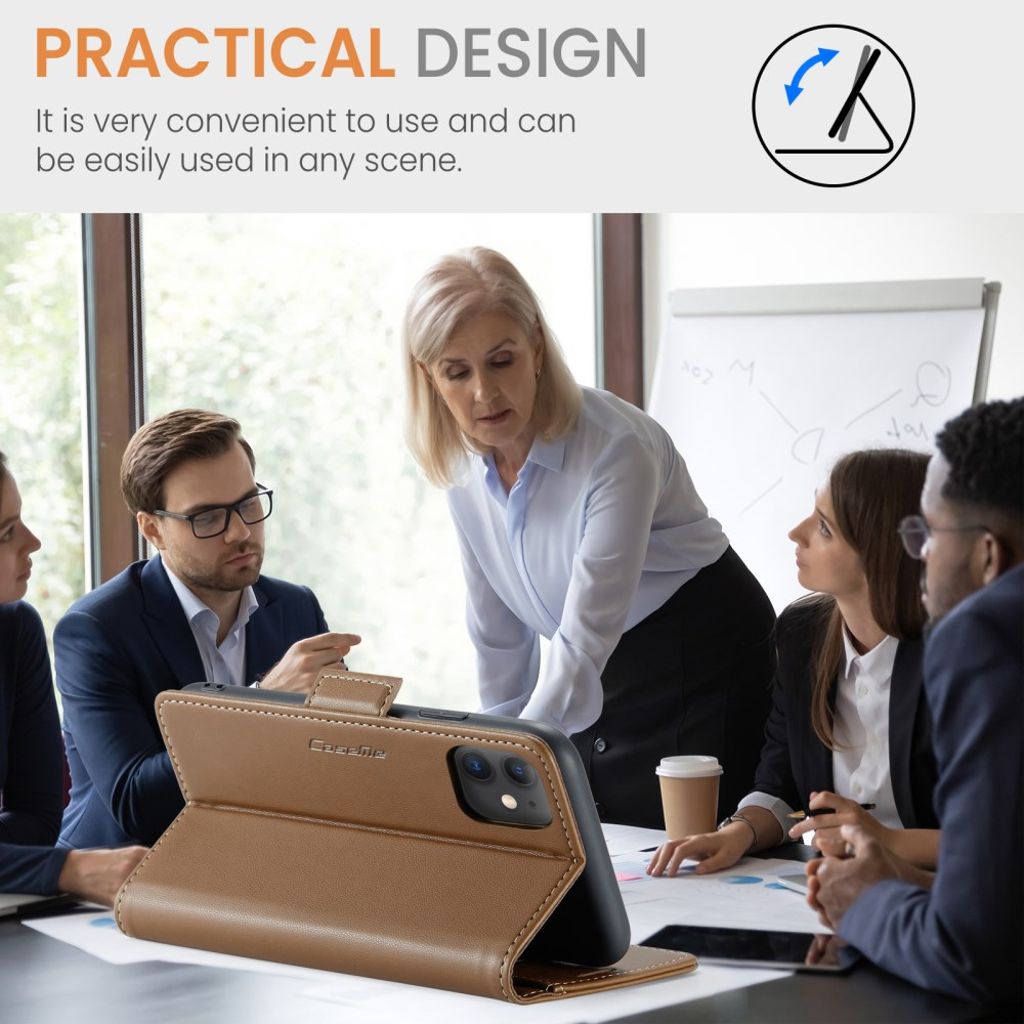 CASEME iPhone 11 Kotelo Korttipaikka - Ruskea