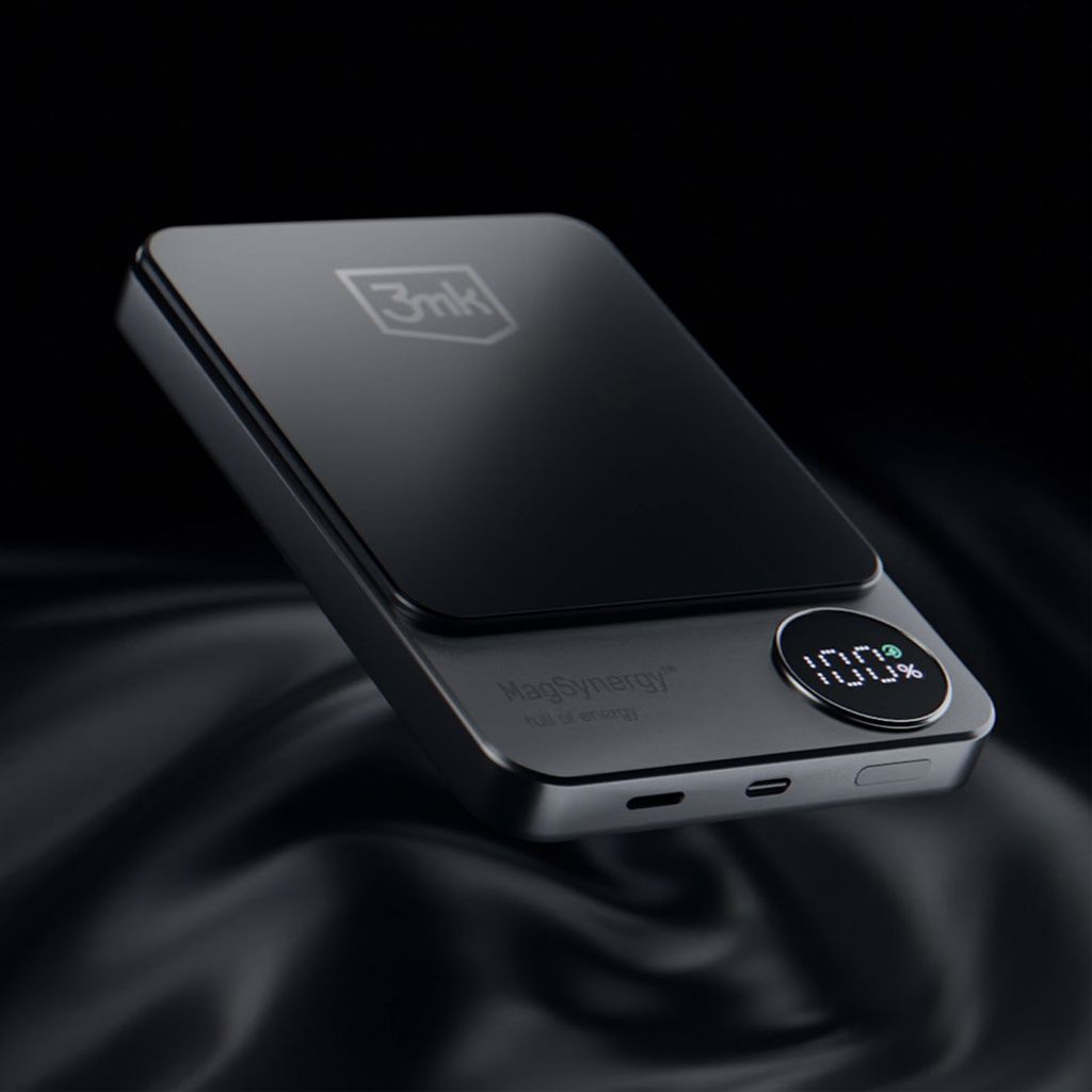 3mk MagSynergy powerbank 10000 mAh med MagSafe – svart