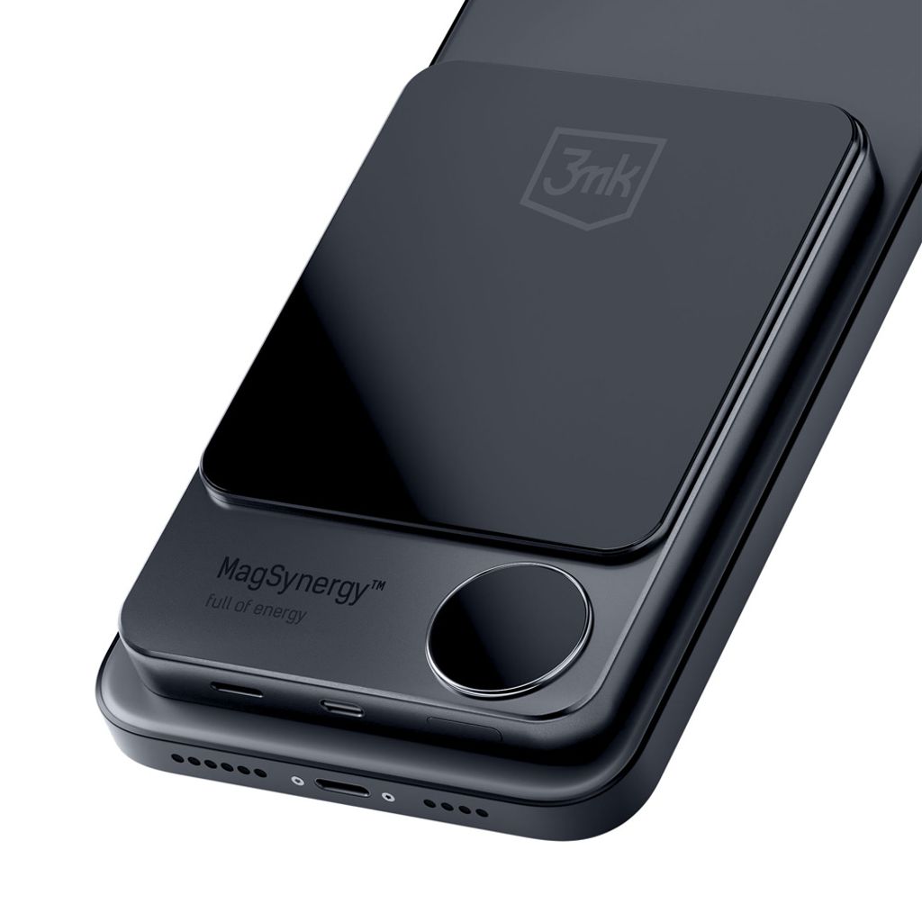 3mk MagSynergy powerbank 10000 mAh med MagSafe – svart
