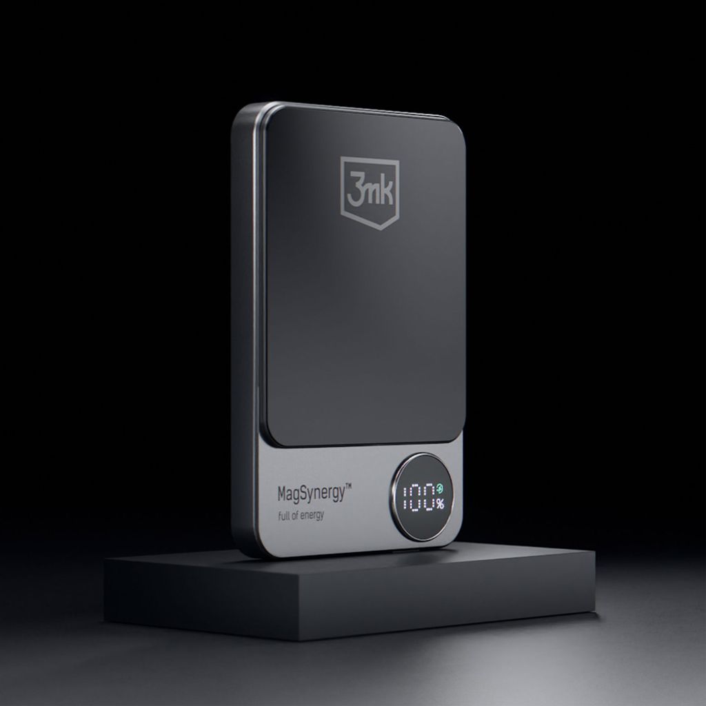 3mk MagSynergy powerbank 10000 mAh med MagSafe – svart