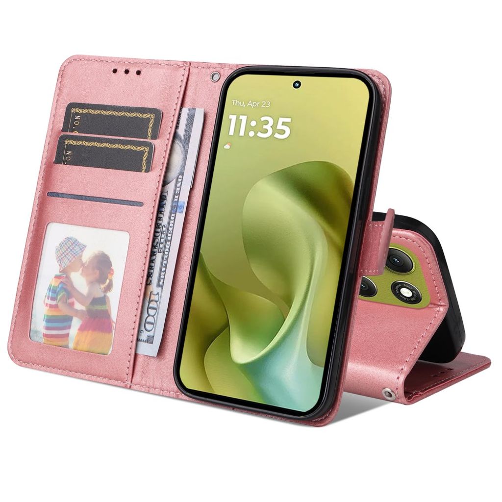 Motorola Moto G86 Power 5G / G86 5G Wallet Cover Stand – Pink