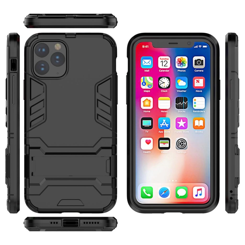 iPhone 11 Pro Telefoncover med Stativ - Sort