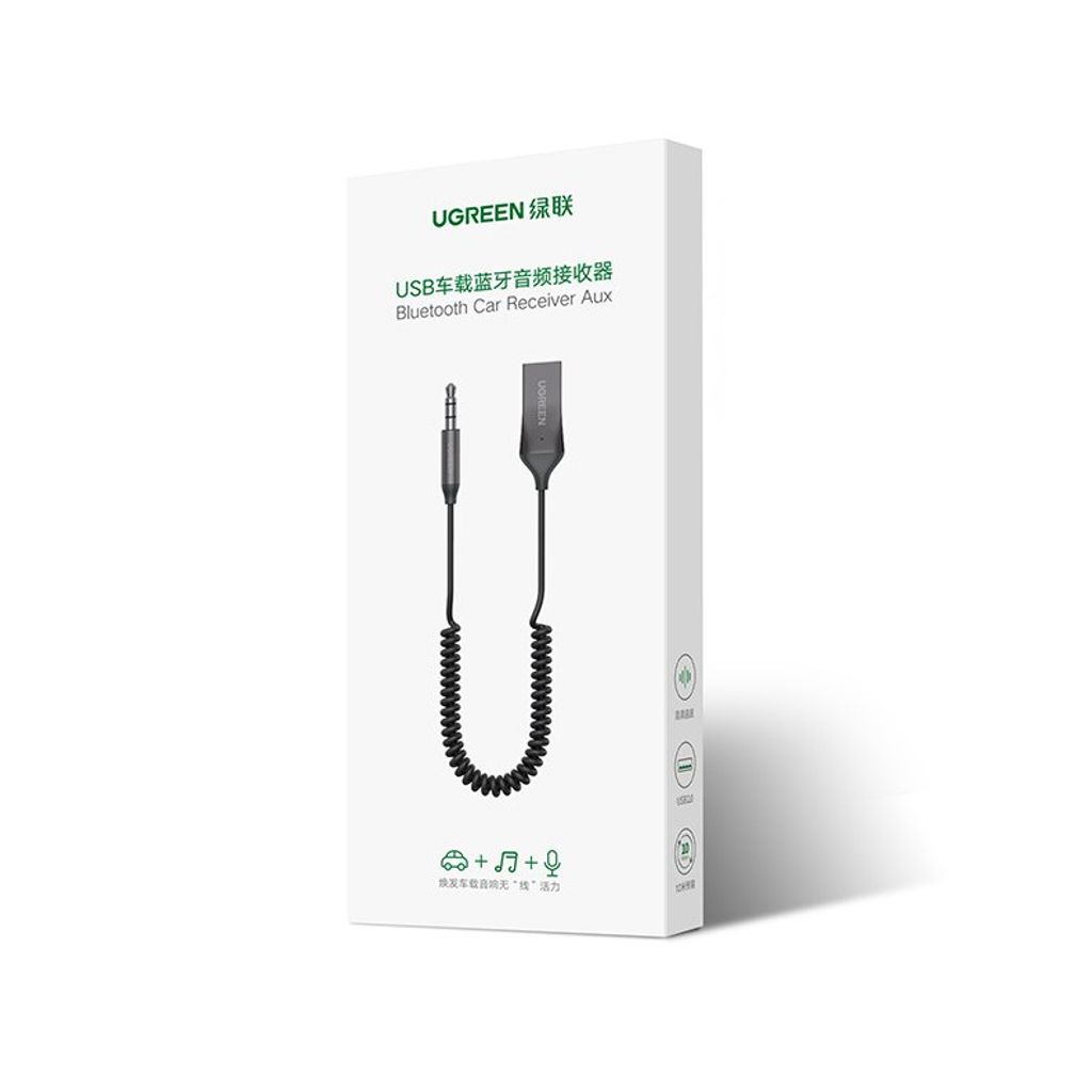 Ugreen Bluetooth 5.3 audio receiver USB-kabel till AUX svart