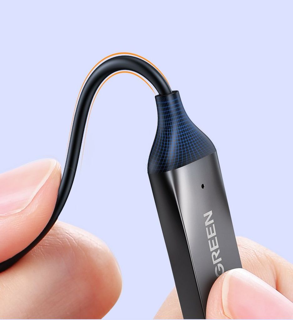 Ugreen Bluetooth 5.3 audio receiver USB-kabel till AUX svart